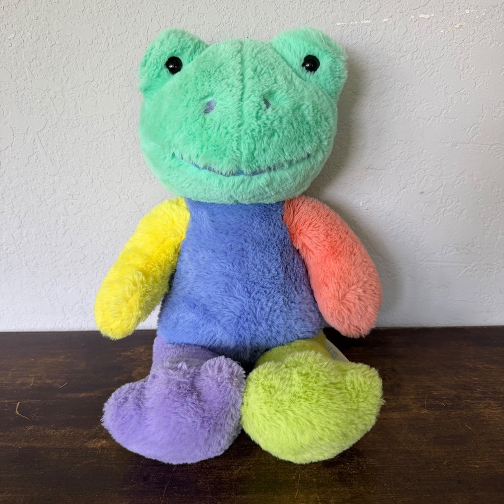 Build A Bear Happy Colors Frog Plush Colorblock Spring Multicolor Stuffed 2023